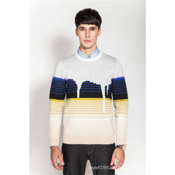 Inverno em torno do pescoço Jacquard tricô Knitwear para homens